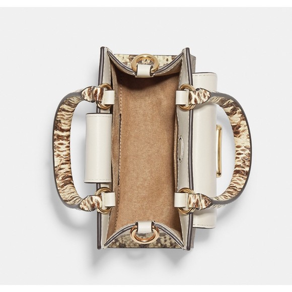 COACH PEPPER Mini Crossbody Signature Canvas Snakeskin Leather C7227 NWT $378 - Picture 15 of 16